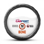 Оплетка CARFORT BONE, рельефные ребра, черная, М