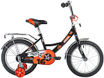 Велосипед Novatrack 16" Urban торм. нож., крылья, багаж. хром, чёрный