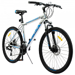 Велосипед Stels 27.5" Navigator 700 D F010 серебристый/синий 21" 