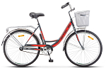 Велосипед Stels 26" Navigator 245 серый/красный 19" Z010+ металл.корзина
