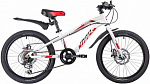 Велосипед Novatrack 20" Prime, алюм., 6 скор., диск. тормоз, белый