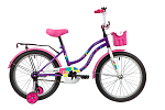 Велосипед Novatrack 20" Tetris, торм. ножн., корзина, багаж., фиолетовый 