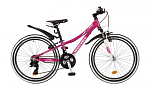 Велосипед Novatrack 24" Katrina 21-скор. 12" алюм. розовый металлик