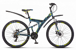 Велосипед Stels 27.5" Focus MD 21-sp V010 синий/неоновый зеленый 19"