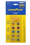 Набор флажковых предохранителей Goodyear "микро" 10 шт.+экстрактор