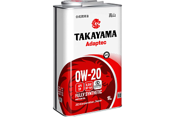 Масло моторное синтетическое Takayama Adaptec SAE 0W-20 ILSAC GF-6A API SP 4 л (металл)